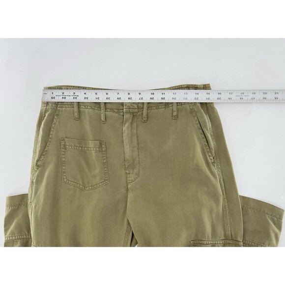 BDG Women’s Green 100% Lyocell Cargo‎ Pants Wide Leg Size 4 Gorpcore Grunge Boho - Picture 6 of 11
